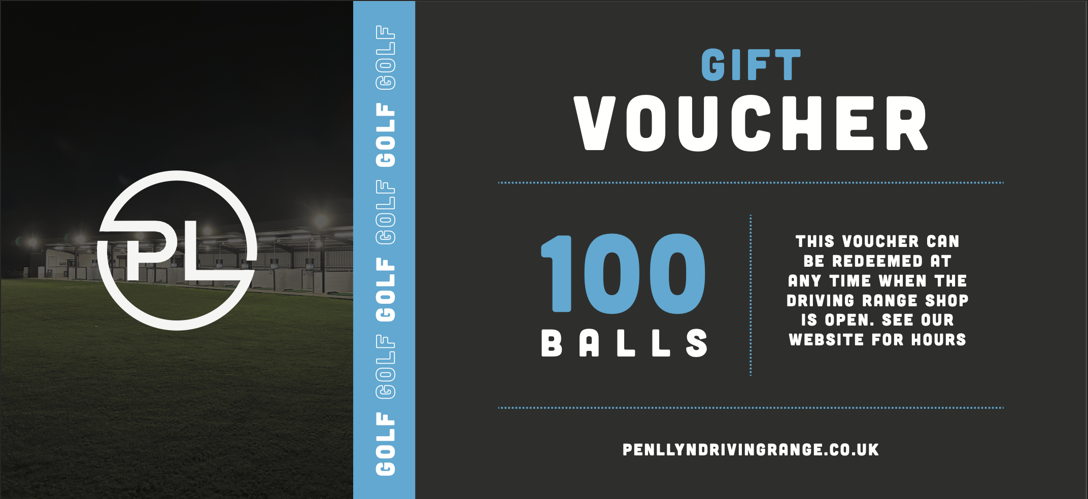 Pen Llŷn Driving Range — 100 Ball Gift Voucher
